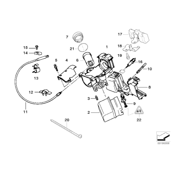 Końcówka stykowa przewód ukł kierowniczego BMW E38 E39 520 523 525 528 530 540 728 730 735 740 750 - 32311091732