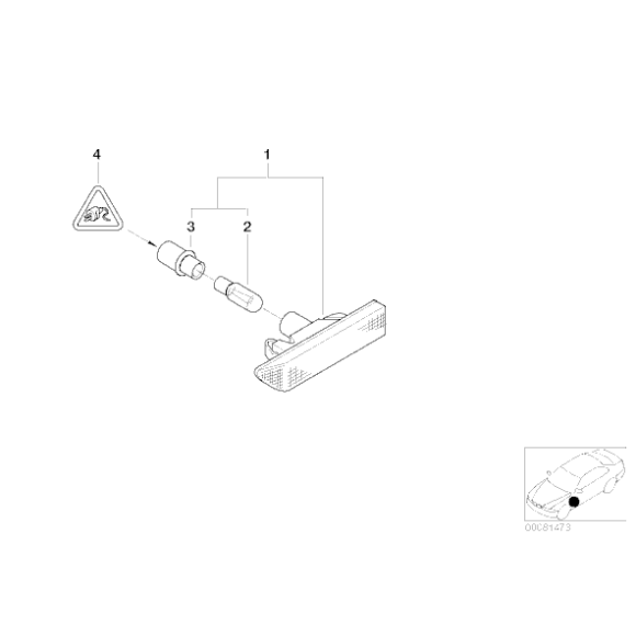 Żarówka kierunkowskazu 12V W5W BMW E30 E32 E34 E46 E36 E90 E39 E60 E38 E65 E53 E70 E87 E81 F01 F10 F07 F12 F20 F30 - 63217160797