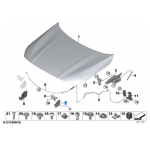 51237468348 Zamek pokrywy silnika prawy BMW F40 G20 G21 116 118 120 318 320 330 - 51237468348 - Części oryginalne BMW Łódź | Sklep internetowy BMW
