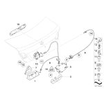 Zamek pokrywy bagażnika z mikroprzełącznikiem BMW E46 E60 E63 E64 E81 E85 E87 E88 E90 E92 - 51247840617