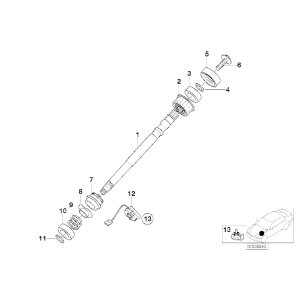 Łożysko wałka kolumny kierowniczej BMW E24 E28 E30 E32 E34 E36 Z3 - 32311158686