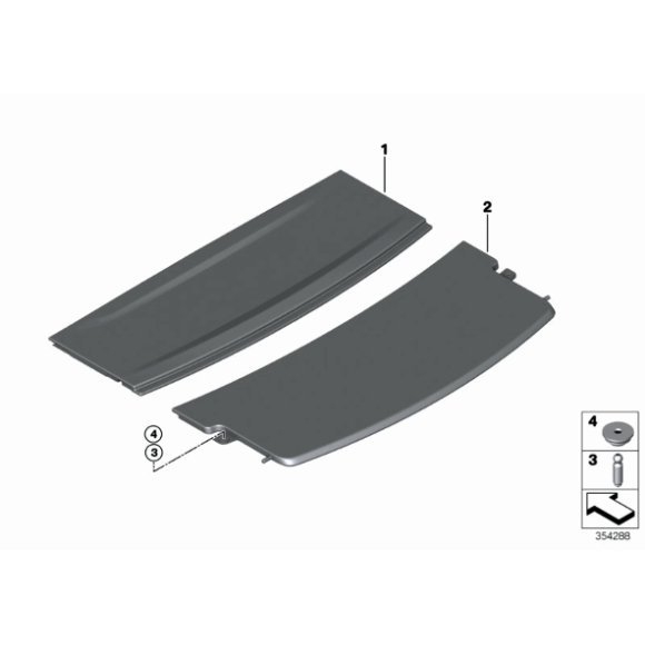 51497396721 Zaczep półki tylnej czarny BMW F34 F34N F36 F36N - 51497396721 - Części oryginalne BMW Łódź | Sklep internetowy BMW