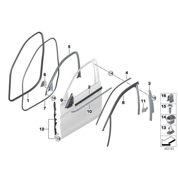 Zaczep osłony BMW F15 F16 X5 X6 F85 F86 - 51767386235