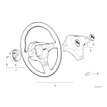 Emblemat kierownicy MTechnic BMW E30 E36 E34 E32 E31 - 32332226479