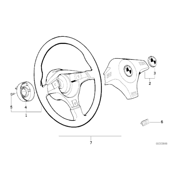 Emblemat kierownicy MTechnic BMW E30 E36 E34 E32 E31 - 32332226479