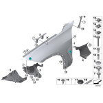 51657337093 Wzmocnienie mocowanie ślizg błotnika przód lewy BMW F15 F85 X5 25d 28i 30d 30i 35d 35i 40d 40e 50d 50i - 51657337093 - Części oryginalne BMW Łódź | Sklep internetowy BMW