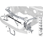 Wzmocnienie czołowe lewe podłużnica BMW F39 F45 F46 F48 MINI F54 F60 Cooper X1 X2 216 218 220 225 - 51647307875