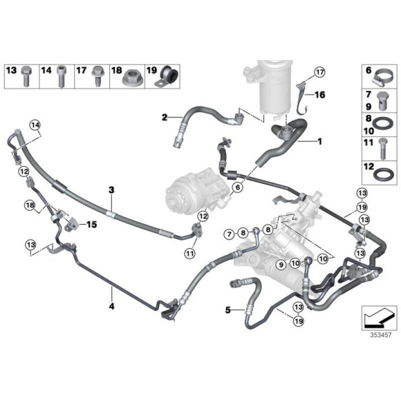 Pierścień uszczelniający BMW E30 E36 E90 E60 E39 X3 X5 E38 - 32411093596