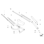 Wycieraczki komplet E60 E61 BMW 520i 520d 525i 525d 530i 530d 535d 540i 550i M5 - 61610431438