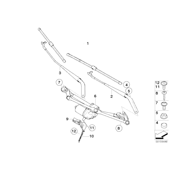 Wycieraczki komplet BMW X6 E71 X5 E70 3,0d 3,0i 4,8i M 30dx 40dx 35ix 40ix 50iX - 61610034739