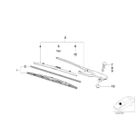 Wycieraczki komplet BMW E39 520 523 525 528 530 535 540 M5 - 61619070579