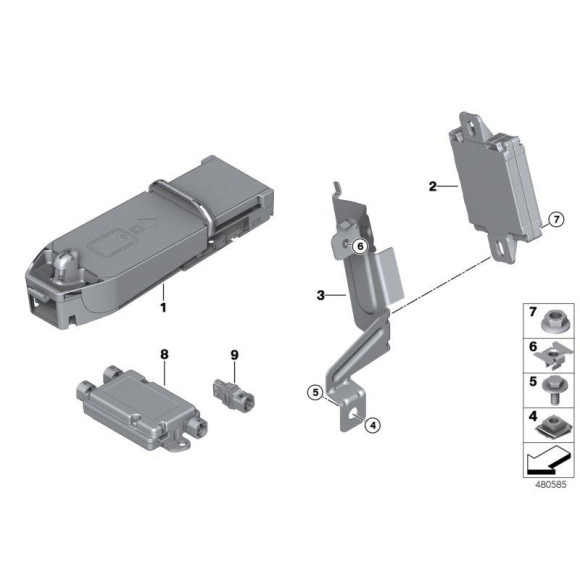 Śruba mocowanie BMW E46 E81 E83 X3 E90 F01 F10 F15 X5 F16 X6 F20 F36 F45 MINI G31 - 32411095443
