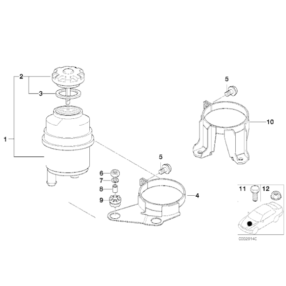32411097164 Zbiorniczek wyrównawczy BMW E30 E36 E46 E39 E38 E60 - 32411097164 - Części oryginalne BMW Łódź | Sklep internetowy BMW