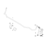 Łącznik stabilizatora tył BMW E90 E91 E81 E87 316 318 320 325 330 335 116 118 120 123 - 33556764428