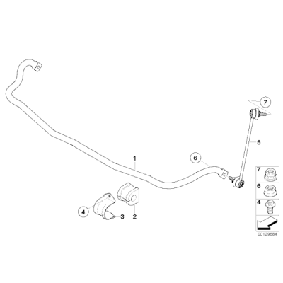 Łącznik stabilizatora przód prawy BMW E83 E83N X3 1,8d 2,0d 2,0i 2,5i 3,0d 3,0i 2,5si 3,0sd 3,0si - 31303414300