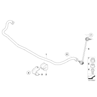 Łącznik stabilizatora przód prawy BMW E83 E83N X3 1,8d 2,0d 2,0i 2,5i 3,0d 3,0i 2,5si 3,0sd 3,0si - 31303414300