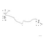 Łącznik stabilizatora tył BMW E34 E32 E36 compact 520 525 530 535 540 730 735 740 - 33551135307