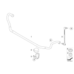 Łącznik stabilizatora przód lewy BMW E90 E91 E81 E87 X1 1,6 1,8 2,0 2,3 2,5 2,8 3,0 3,5 - 31356765933