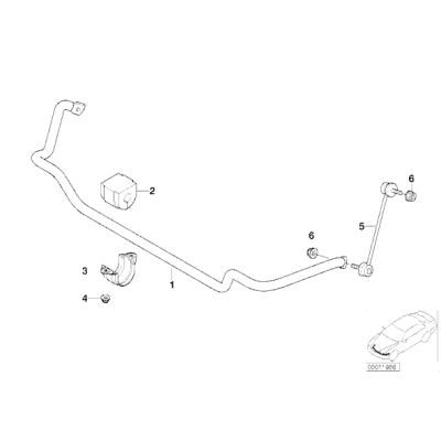 Łącznik stabilizatora przód lewy BMW E46 325xi 330xd 330xi - 31356751079