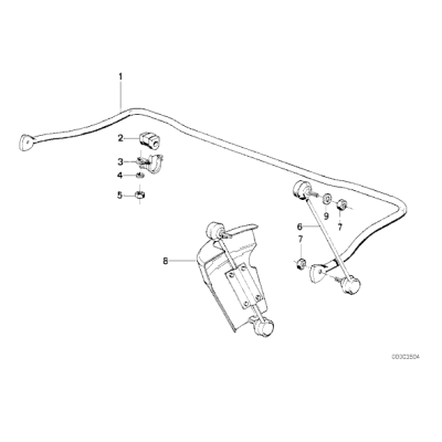 Łącznik stabilizatora przód BMW E34 E32 E31 520 525 530 540 730 740 - 31351134582