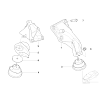 Poduszka silnika lewa BMW E46 316i 318i 320d 318d - 22116785583