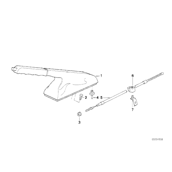 Linka hamulca ręcznego na tarczę BMW E30 316 318 320 325 - 34411158421