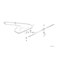 Linka hamulca ręcznego na tarczę BMW E30 316 318 320 325 - 34411158421