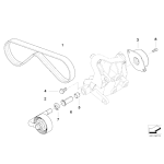 Pasek wieloklinowy kompresora klimatyzacji BMW E46 318d 320d 318td 320td prod. do 09.2004r. - 64557785212
