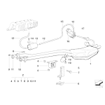 Uchwyt rury wydechowej tylny lewy BMW E31 E36 E38 840 850 316 318 320 323 325 328 M3 730 740 735 750 - 18211723410