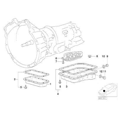 Filtr automatycznej skrzyni BMW E36 E34 - 24111218899