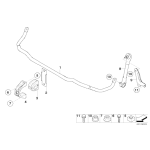 Łącznik stabilizatora przód lewy BMW E60 E61 520 523 525 530 535 540 545 550 M5 - 31306781547