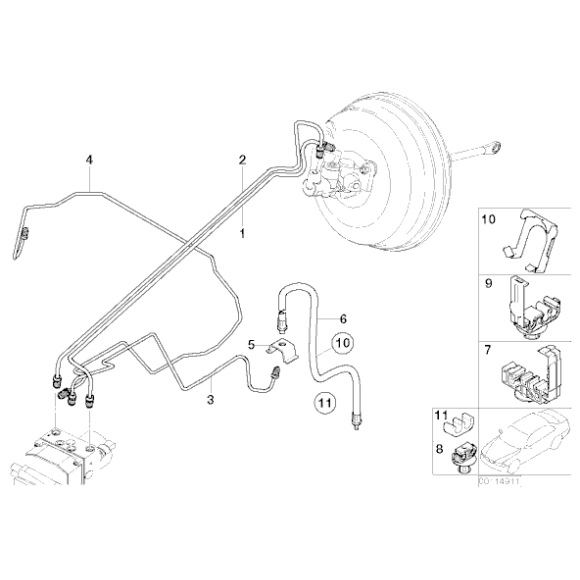 Elastyczny przewód hamulcowy przód BMW E53 X5 3,0 4,4 4,6 4,8 - 34301166118