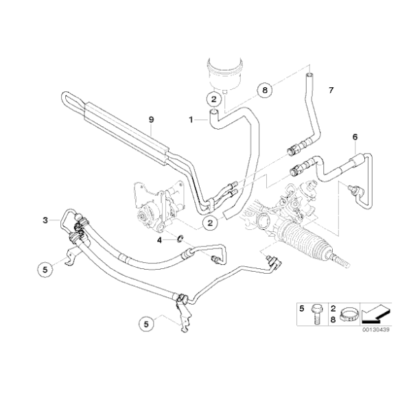 32413400190 Przewód powrotny układu wspomagania BMW E83 X3 2,0d 2,0i 2,5 3,d 3,0i  - 32413400190 - Części oryginalne BMW Łódź | Sklep internetowy BMW