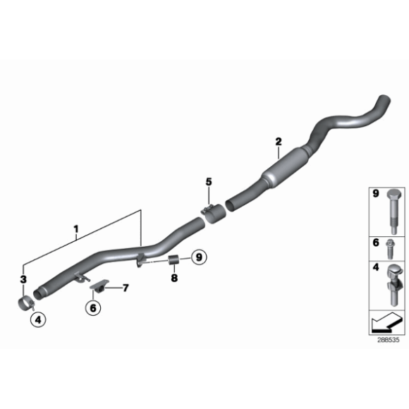 Wspornik mocowanie katalizatora przy silniku BMW F20 F21 F22 F30 F31 F33 F34 F36 - 18307633093