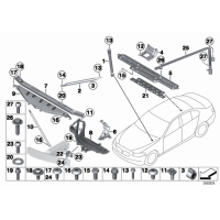 Wspornik przód prawy BMW F10 F11 F10N F11N 520 523 525 528 530 535 550 - 51647200794