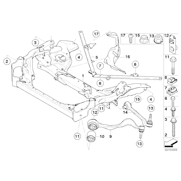 31126769798 Wahacz rozprężny z poduszką gum. prawy - 31126769798 - Części oryginalne BMW Łódź | Sklep internetowy BMW