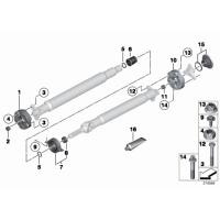 Podpora wału napędowego BMW F20 F21 F22 F23 114 116 118 120 125 M135 218 220 228 230 - 26127597883