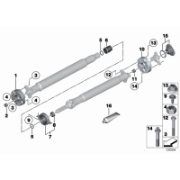 Podpora wału napędowego BMW F06 F10 F11 F12 F13 640iX 525dX 528iX 535iX 520dX - 26127599802