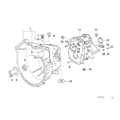 Czujnik świateł cofania do ręcznej - manualnej skrzyni biegów BMW E46 E39 E60 E90 F01 F10 F30 F25 - 23147524811