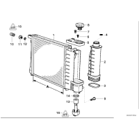 Czujnik temperatury wentylatora chłodnicy BMW E36 316i 318i M43 M44 - 61318376440