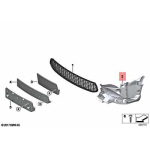 Wkładka zderzaka przód prawa BMW F87 M2 - 51118067022