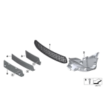 Wkładka zderzaka przód lewa BMW F87 M2 - 51118067021