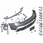 Klapka ucha holowniczego BMW F20 F21 114d 116d 116i 118dX 120d 125d M135 - 51128053826