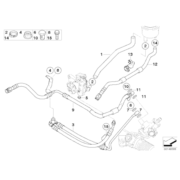 32416781261 Śruba drążona ukł. kierowniczego BMW E39 E46 E60 E61 E63 E64 E81 E84 E87 E90 E91 E92 MINi R50 R52 R53 - 32416781261 - Części oryginalne BMW Łódź | Sklep internetowy BMW