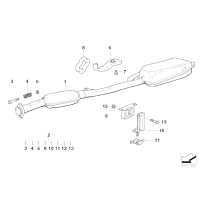 Wieszak tłumika E36 - Oryginał BMW - 18211723647
