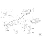 Wieszak tłumika E36 E31 - Oryginał BMW - 18211723101