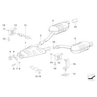 Wieszak tłumika E36 E31 - Oryginał BMW - 18211723101