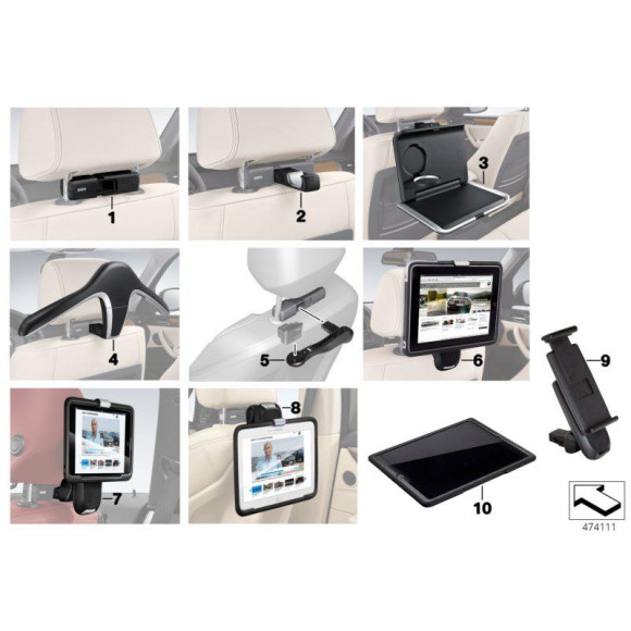 Wieszak na odzież Travel & Comfort BMW E60 E63 E53 E70 E71 E65 E81 E87 E84 F01 F07 F06 F10 F11 F20 F30 F15 G11 E90 X1 X3 X5 X6 -