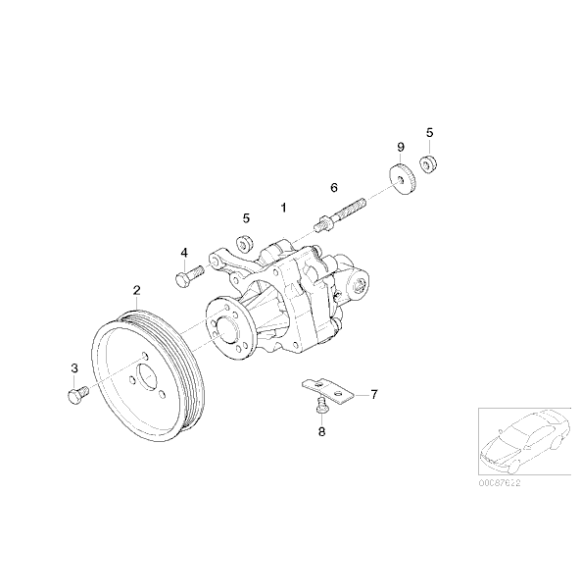 32421736934 Koło pasowe pompy BMW E31 E32 E34 E38 E39 840i 730i 735i 740i 530i 535i 540i M60 M62 - 32421736934 - Części oryginalne BMW Łódź | Sklep internetowy BMW