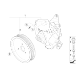 Koło pasowe pompy wspomagania BMW E53 X5 E60 E61 E63 E64 E65 735 740 745 750 645 650 540 545 550 - 32427508865